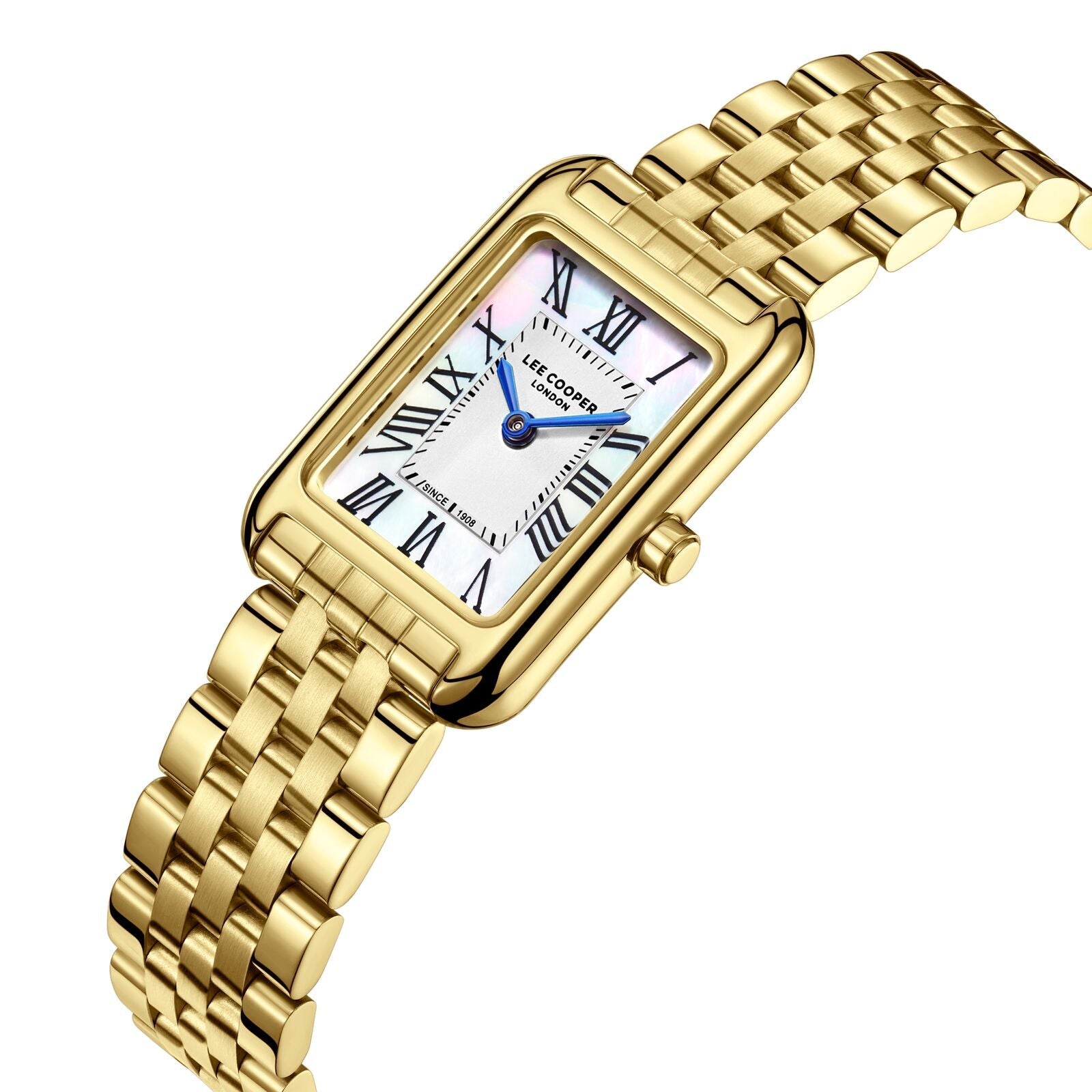 Lee Cooper Classic Square White Dial Gold Watch - LC08135.120 Secundaire afbeelding