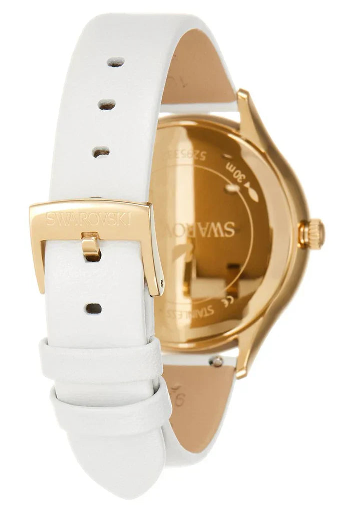 Swarovski Octea Nova Quartz White Dial White Leather Strap Women's Watch 5295337 Secondary image