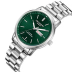 Lee Cooper Urian Day Date Window Green Dial Silver Watch - LC08236.370