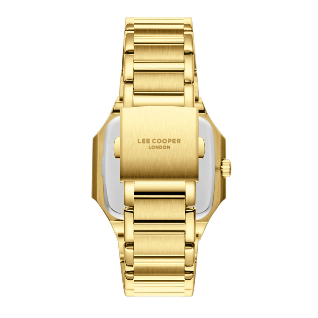 Lee Cooper Maxime Square Case Brown Dial Gold Watch - LC08269.140