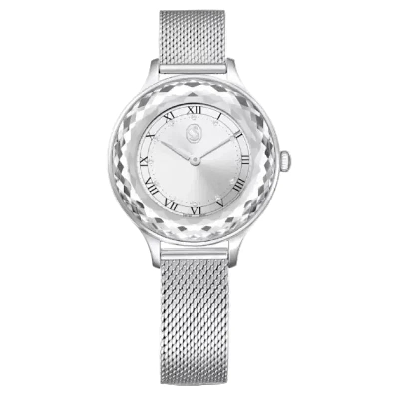 Swarovski Octea Nova Sapphire Glass Bezel Silver Dial Silver Steel Women's Watch 5650039 Main image