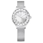 Swarovski Octea Nova Sapphire Glass Bezel Silver Dial Silver Steel Women's Watch 5650039