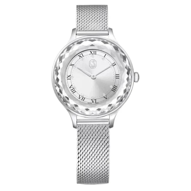 Swarovski Octea Nova Sapphire Glass Bezel Silver Dial Silver Steel Women's Watch 5650039 Main image