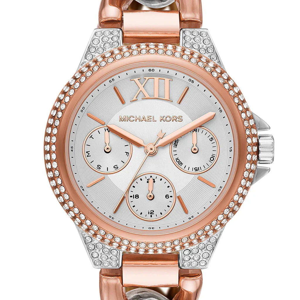 Michael Kors Camille Quartz Crystal Silver Dial Ladies Watch MK6843 Secundaire afbeelding