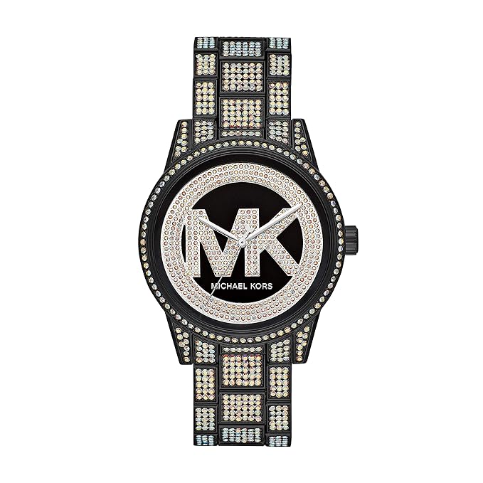 Michael Kors Ritz dameshorloge met zwarte pavé wijzerplaat - MK6733 Hoofdafbeelding