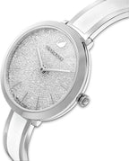 Swarovski High Tone Crystal Pave Bezel Silver Dial Silver Steel Women's Watch 5580537