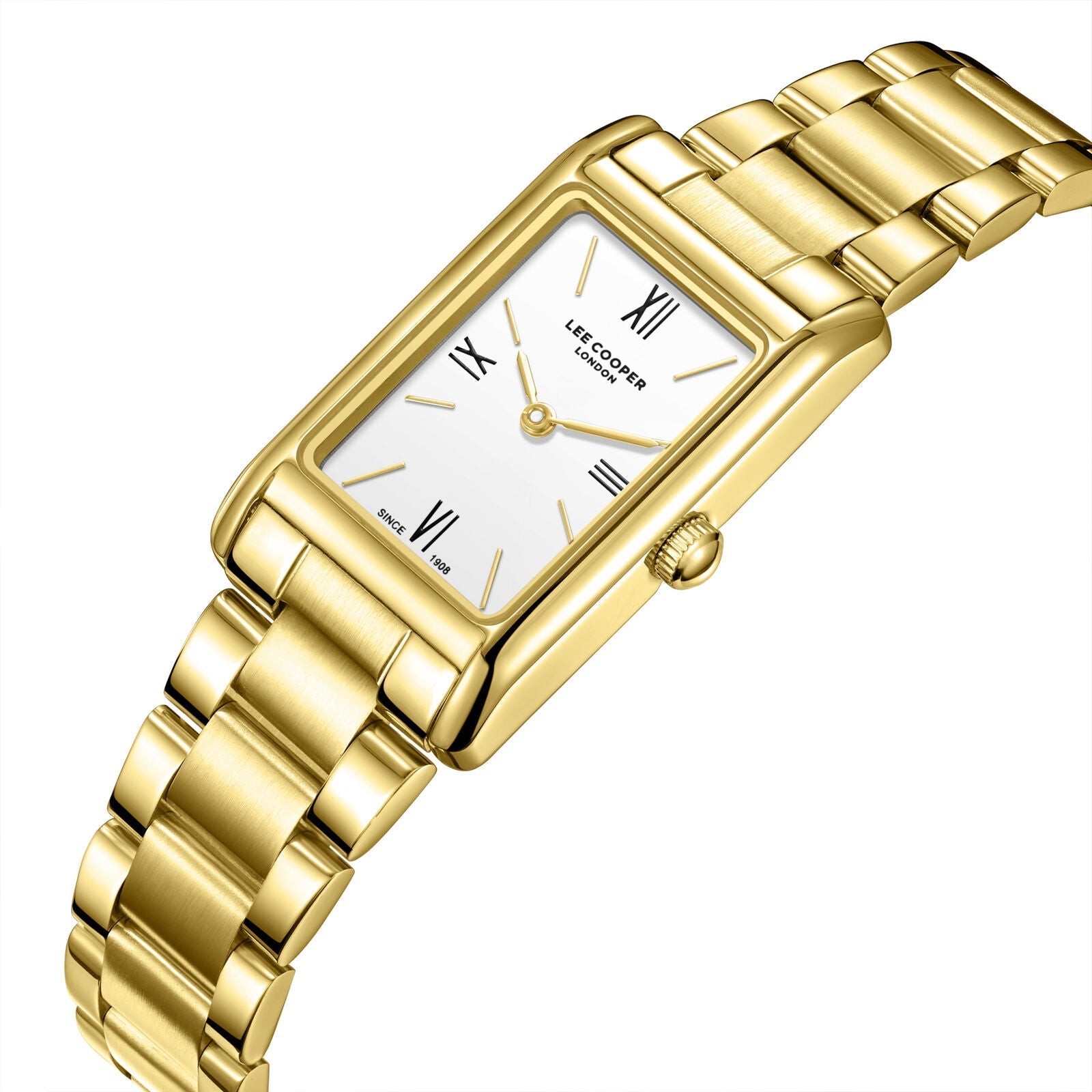 Lee Cooper Square Silver Dial Gold Watch - LC08300.130 Secundaire afbeelding