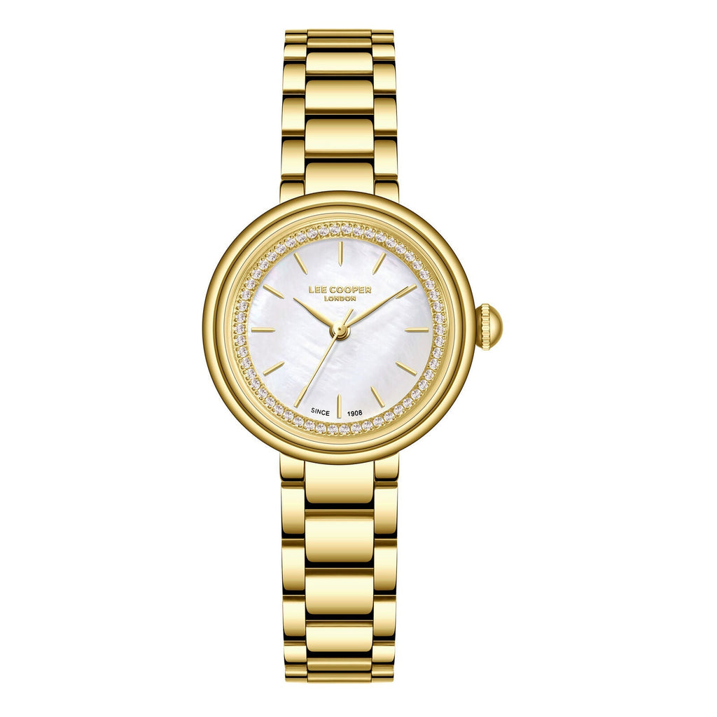 Lee Cooper Classic White MOP Dial Gold Watch - LC08279.120