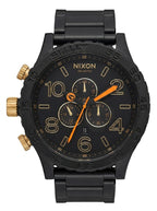 Nixon 51-30 Chronograph Matte Black & Gold Men's Watch A083-1041