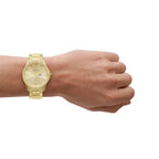Armani Exchange Banks Day-Date Gold Men's Watch - AX1734