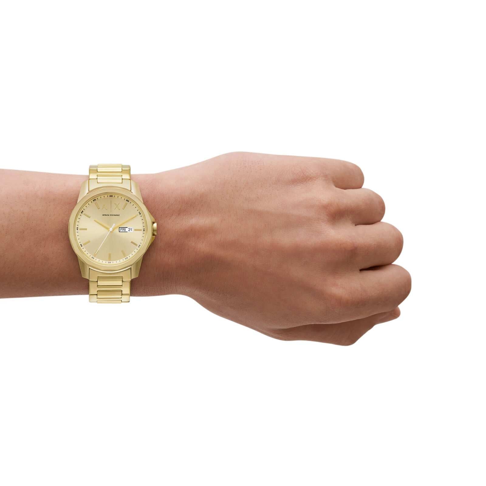 Armani Exchange Banks Day-Date Gold Men's Watch - AX1734 Secundaire afbeelding