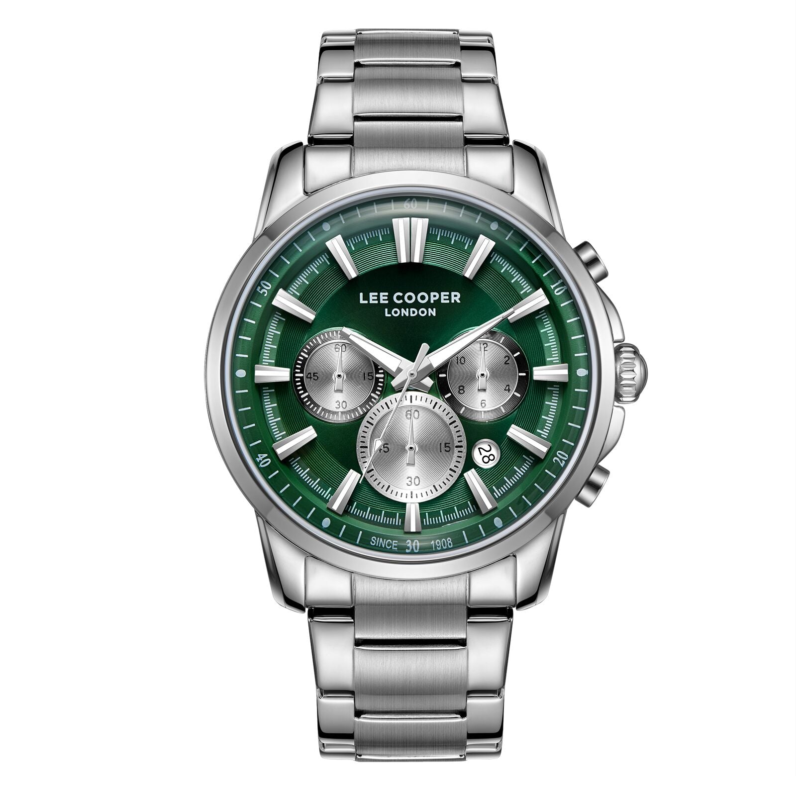 Lee Cooper Malo Multifunction Green Dial Silver Watch - LC08068.370 Main image