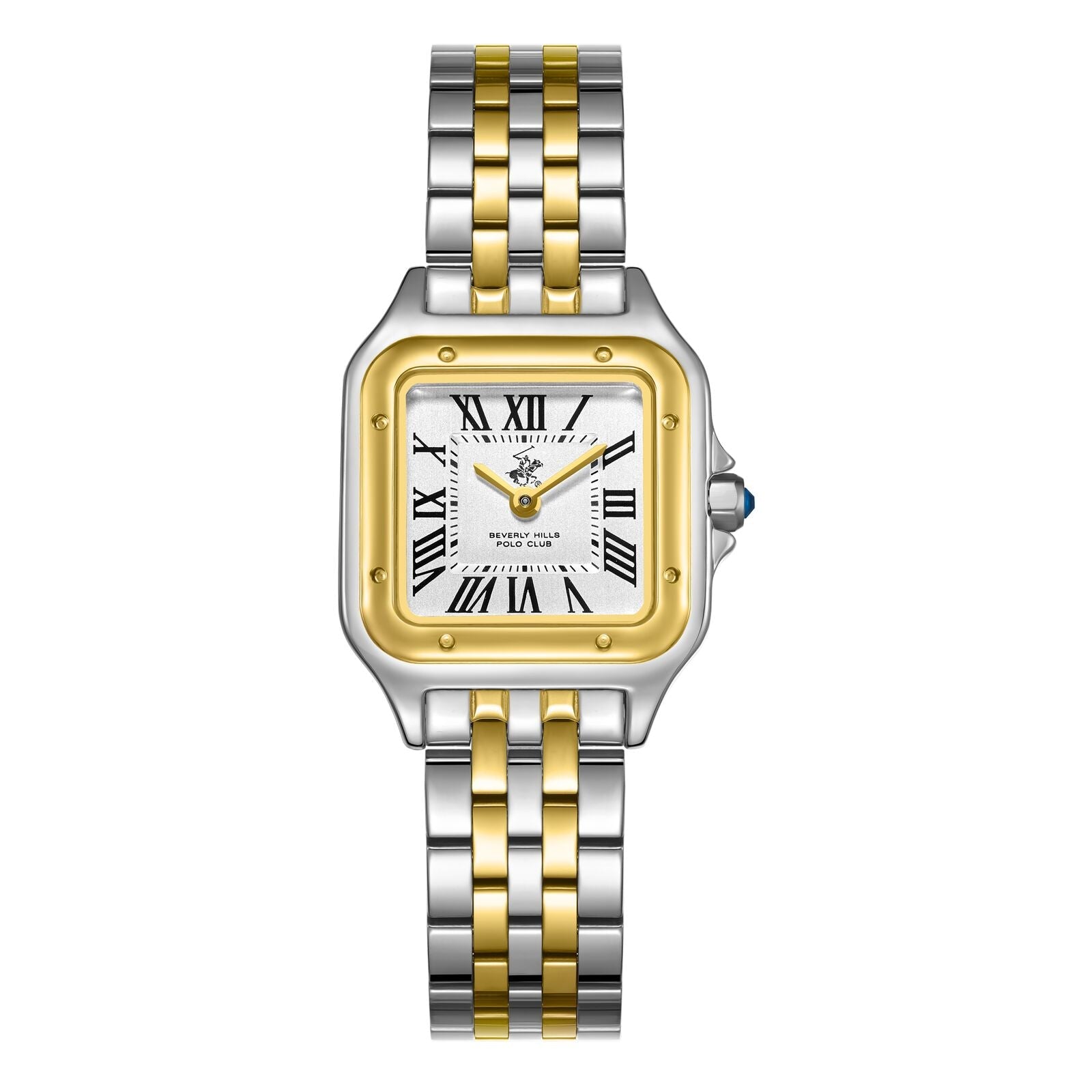 Beverly Hills Polo Club Roman Numeral Two-Tone Square Watch BP3755C.231 Main image