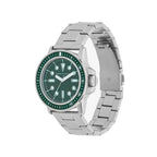 Armani Exchange Leonardo Green Dial Silver Watch - AX1860