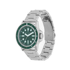 Armani Exchange Leonardo Green Dial Silver Watch - AX1860