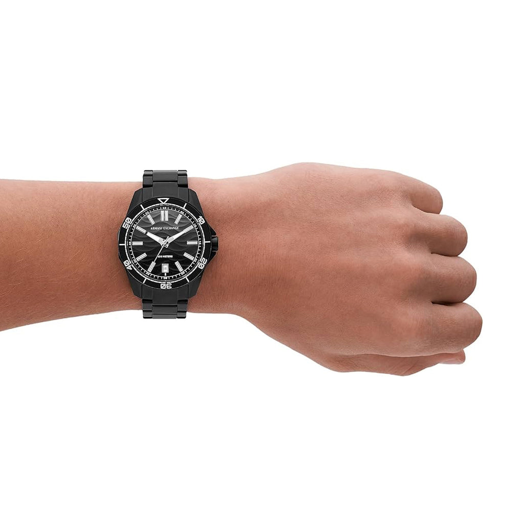 Armani Exchange Three-Hand Date Black Men's Watch - AX1952