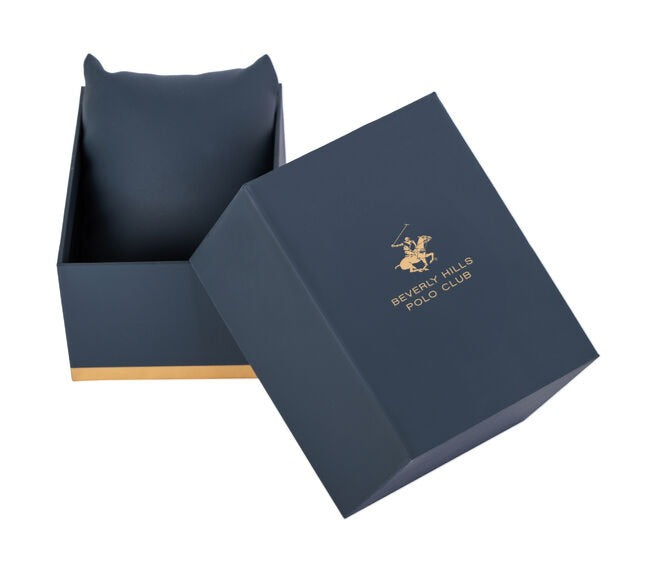 Beverly Hills Polo Club Waterproof Blue Dial Silver Date Watch BP3791X.390