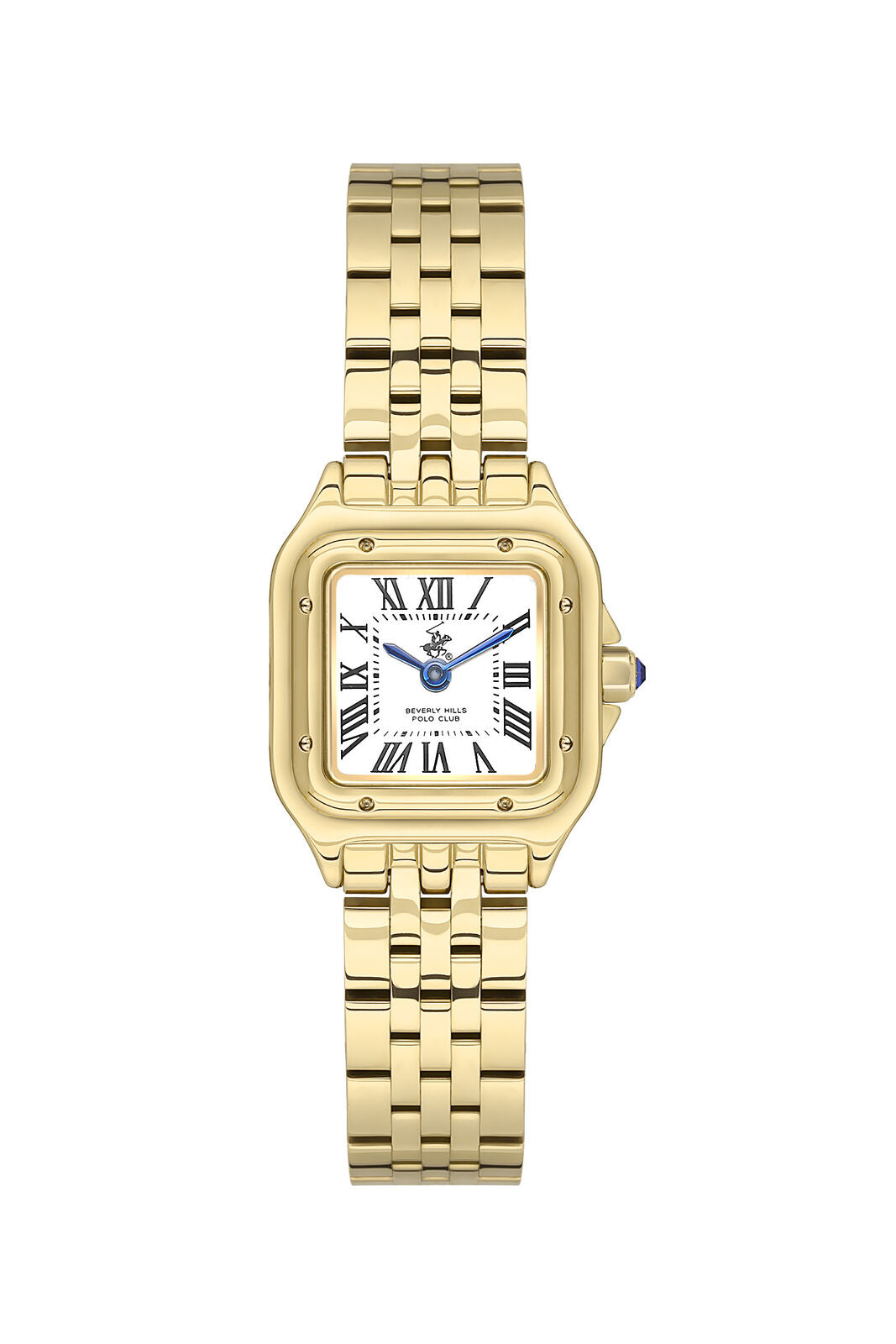Beverly Hills Polo Club Roman Numeral Square All Gold Watch BP3600C.131 Main image