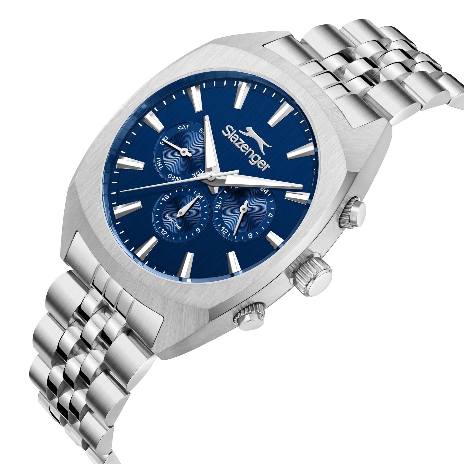 Slazenger Luminous Multifuntion Dark Blue Sunray Dial Silver Watch - SL.09.2574.2.390 Secondary image