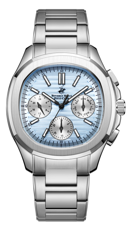 Beverly Hills Polo Club Multifunction Blue Dial Silver Watch BP3212X.300 Main image
