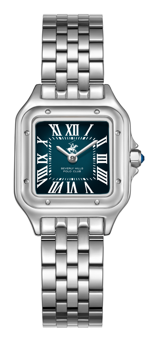 Beverly Hills Polo Club 27mm Blue Dial Silver-Tone Women's Watch BP3755C.370