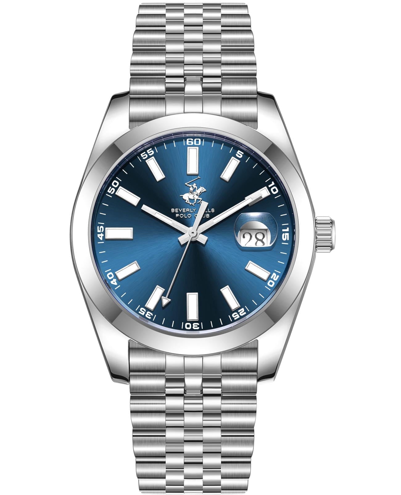 Beverly Hills Polo Club Silver Stainless Steel Date Watch - BP3810X.390 Main image