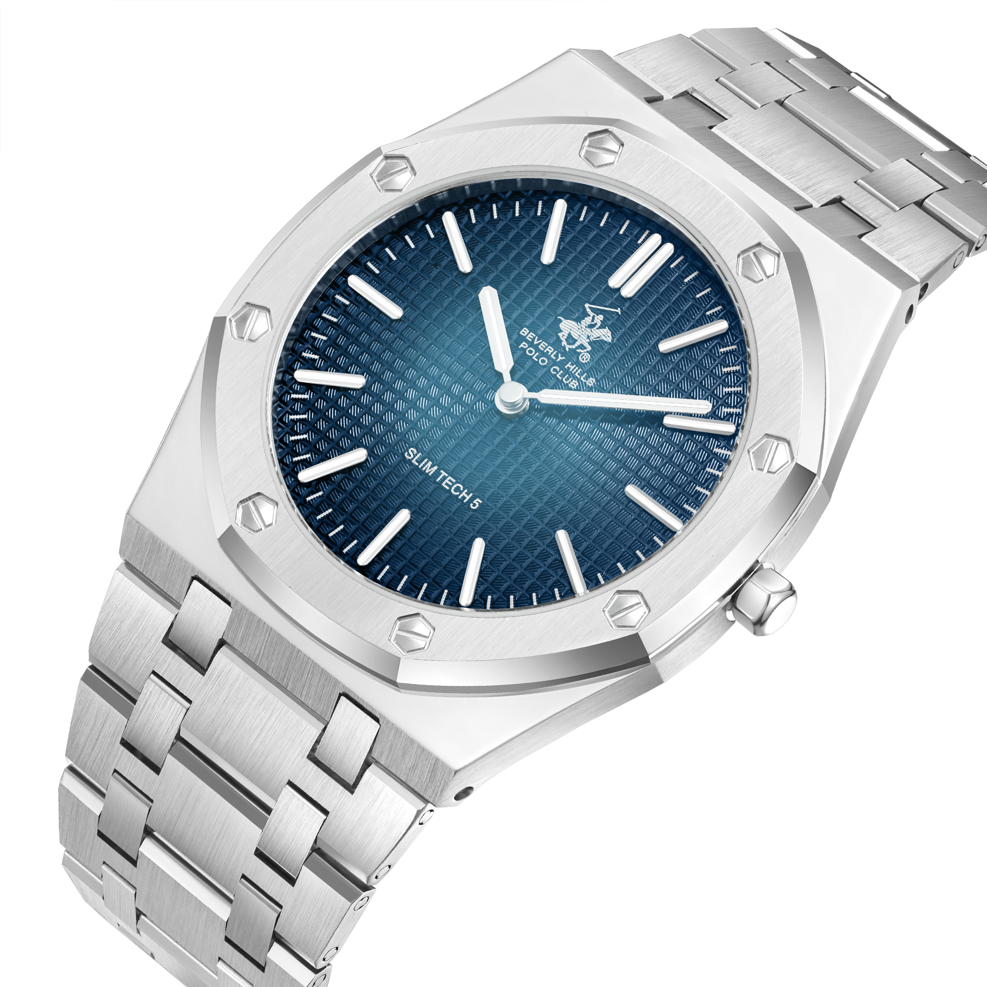 Beverly Hills Polo Club Slim Tech 5 Blue Dial Silver Watch BP3825X.391 Secondary image