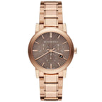 Burberry The City Polished Bezel Silver Dial Rose Gold Stainless Steel Unisex Watch BU9754