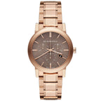 Burberry The City Polished Bezel Silver Dial Rose Gold Stainless Steel Unisex Watch BU9754