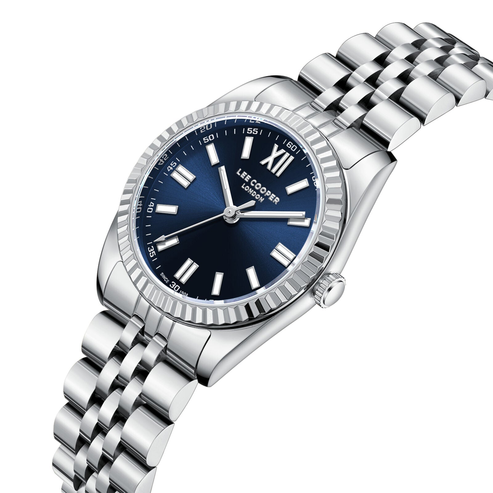 Lee Cooper Fashion Blue Dial Silver Watch - LC08303.390 Secundaire afbeelding