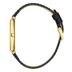 Beverly Hills Polo Club Slim Tech 5 White Dial Black Leather Gold Watch BP3863X.131