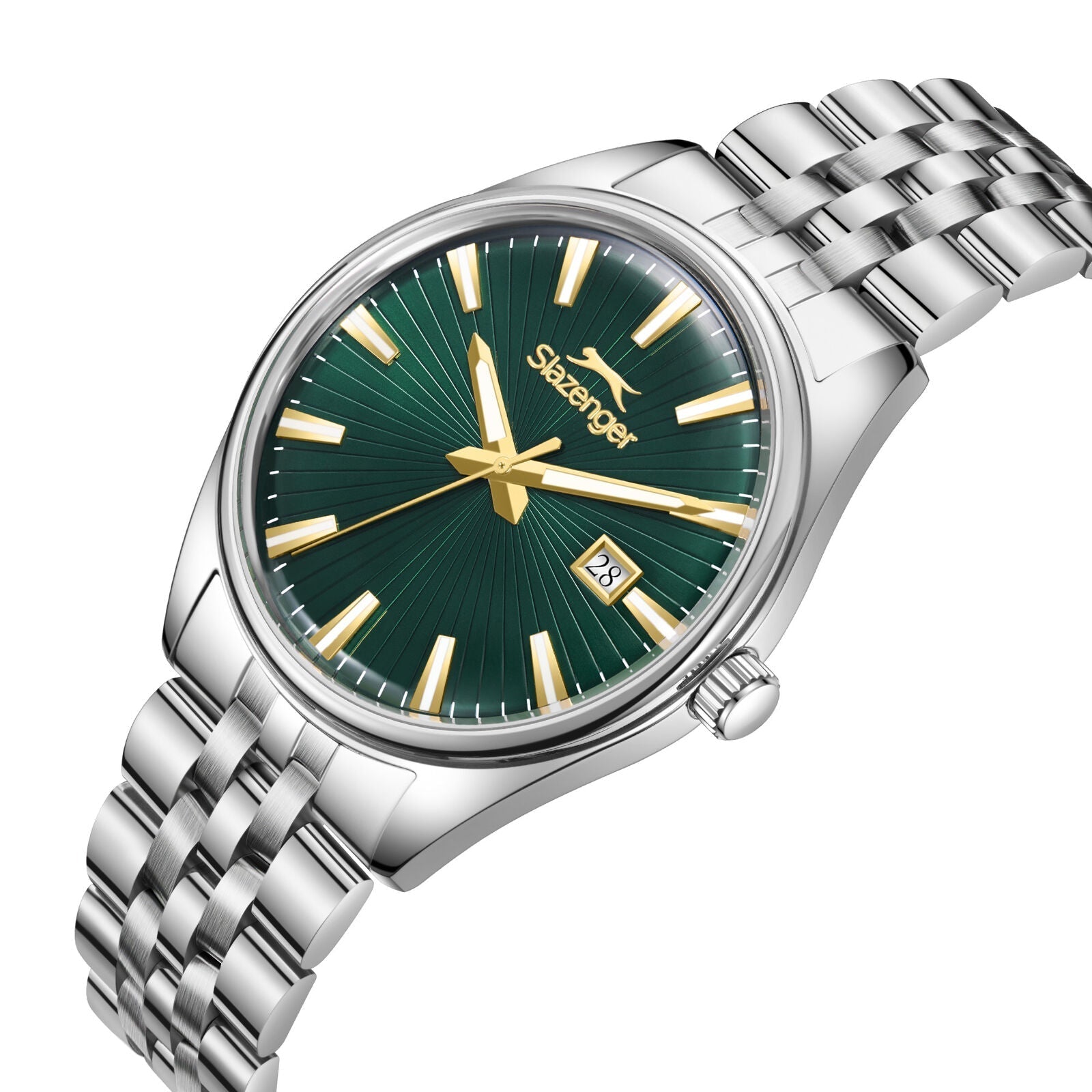 Slazenger Heritage Day Date Window Dark Green Dial Silver Watch - SL.09.2580.1.370 Secondary image