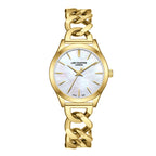 Lee Cooper Classic White MOP Dial Gold Link Bracelet Watch - LC08291.120