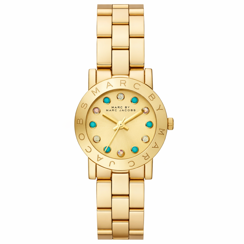 Marc By Marc Jacobs Amy Multi Color Crystal Gold Tone Watch MBM3218 Hoofdafbeelding