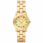 Marc By Marc Jacobs Amy Multi Color Crystal Gold Tone Watch MBM3218