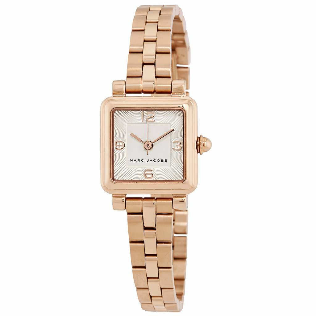 Marc Jacobs Vic horloge met zilveren wijzerplaat en roségouden accenten MJ3530 Hoofdafbeelding