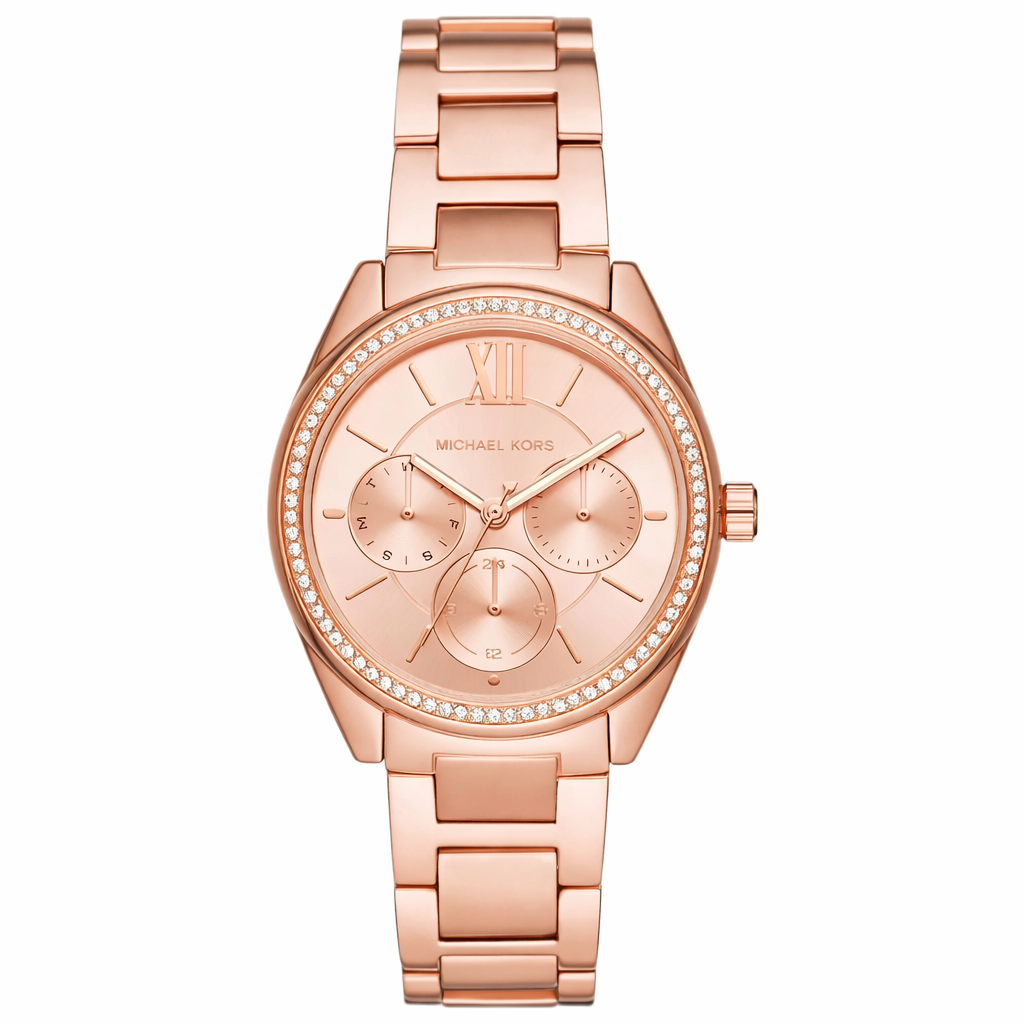 Michael Kors Janelle dameshorloge in roségoud - MK7091 Hoofdafbeelding
