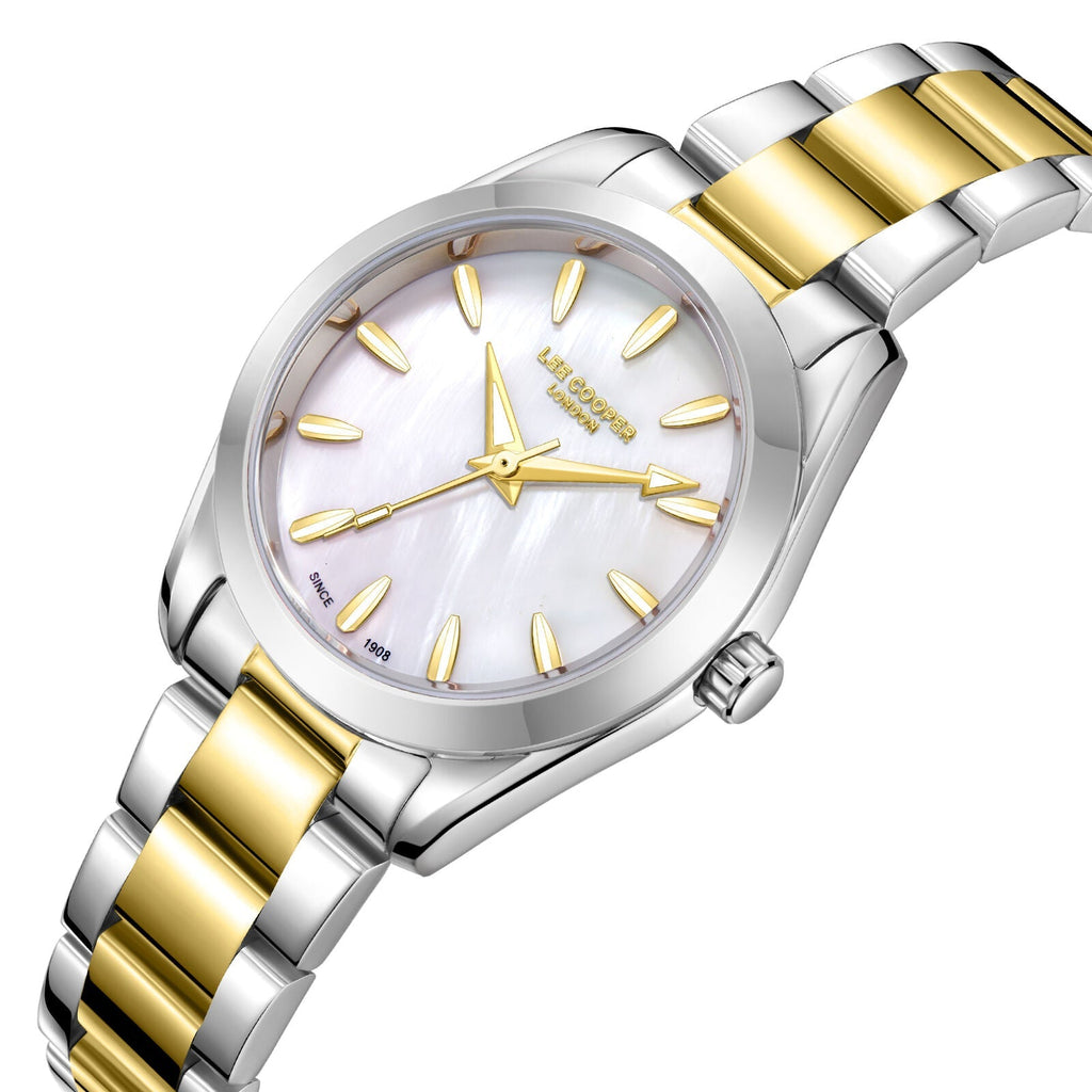 Lee Cooper Isabella White MOP Dial Two Tone Watch - LC08302.220