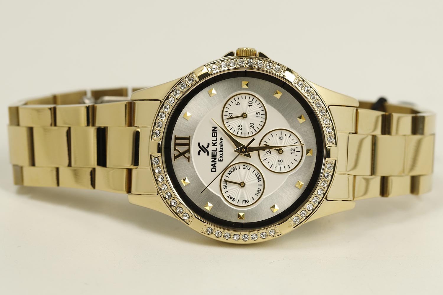 Daniel Klein Exclusive Multifunction Silver Dial Gold Watch - DK.1.12915-2 Secondary image