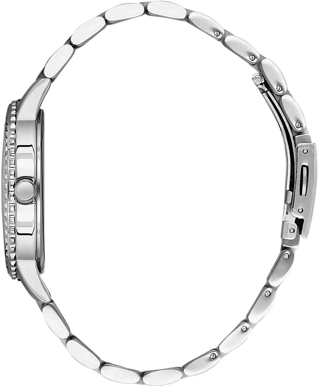 Daniel Klein Premium Pavé Pink Dial Silver Watch - DK.1.12922-6