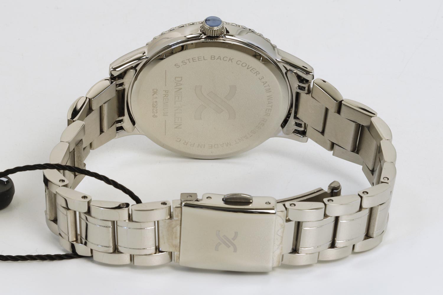 Daniel Klein Premium Pavé Pink Dial Silver Watch - DK.1.12922-6