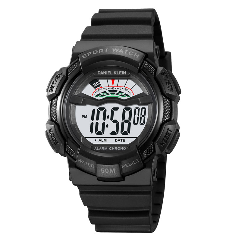 Daniel Klein Digital Sports Black Silicone Watch DK.2153-3 Main image
