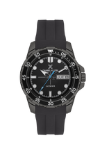 Daniel Klein Premium Day Date Black Dial and Silicone Watch - DK.1.13911-5