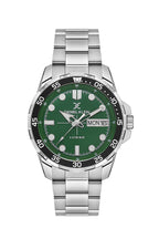 Daniel Klein Premium Day Date Window Green Dial Silver Watch - DK.1.13884-2