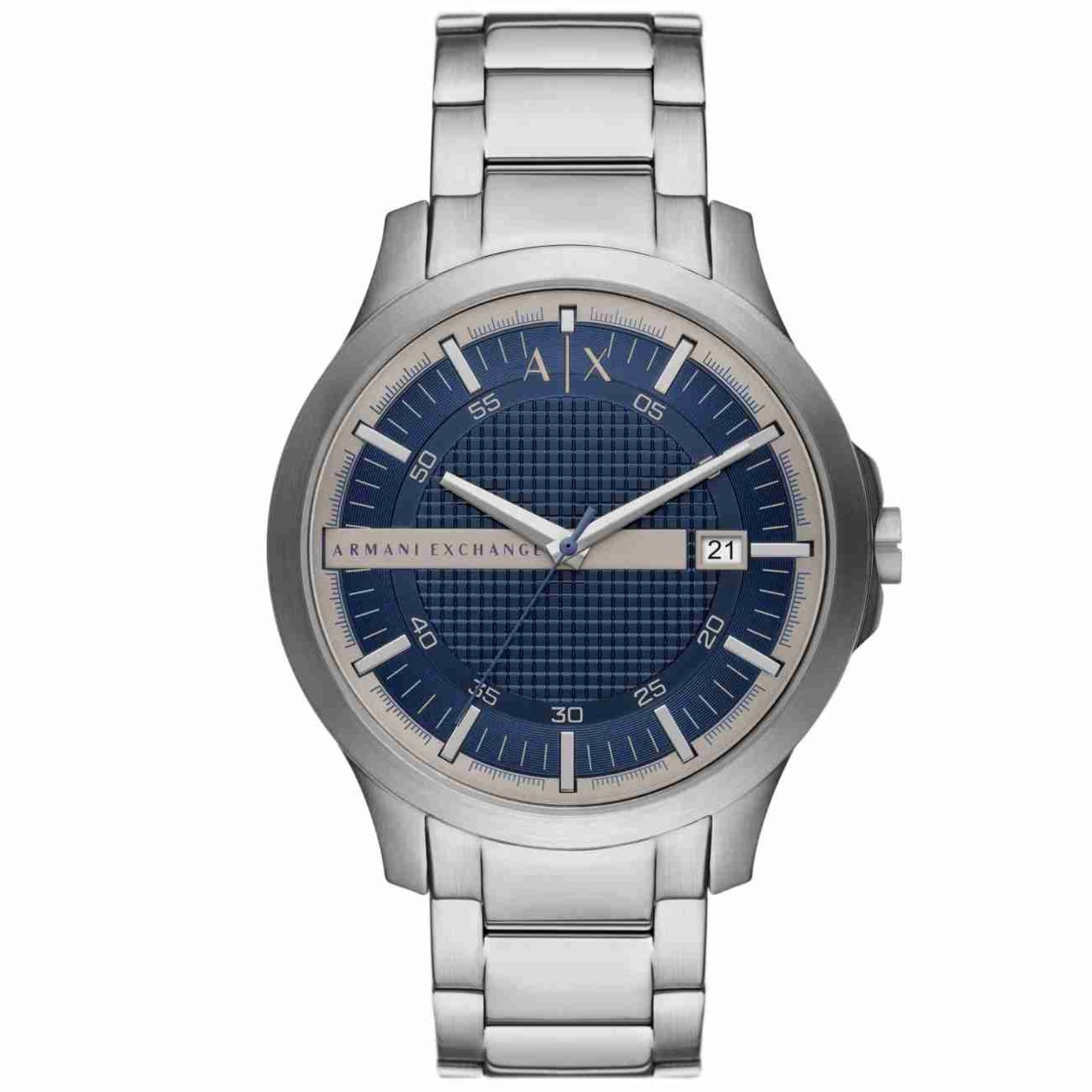 Armani Exchange Hampton Blue Dial Date Silver Watch - AX2451 Main image