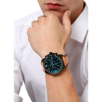 Diesel Mega Chief Men’s Chronograph Brown Leather Black Case Watch DZ4476