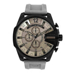 Diesel Mega Chief Men’s Gray Dial Grey Strap Chrono Watch DZ4496