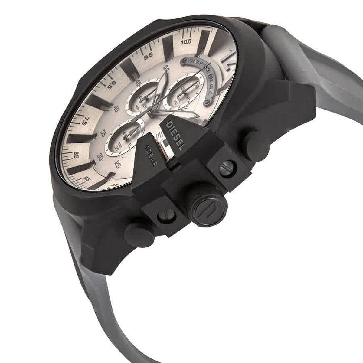 Diesel Mega Chief Men’s Gray Dial Grey Strap Chrono Watch DZ4496 Secondary image