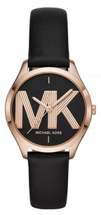 Michael Kors Jaycie Black Genuine Leather Strap Women's Watch - MK2860