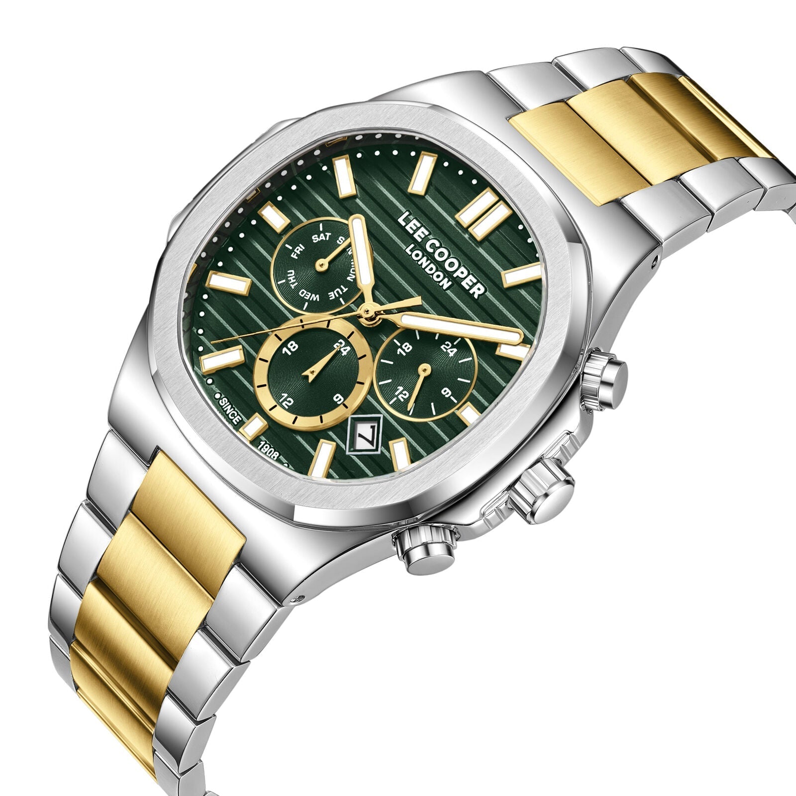 Lee Cooper Gauthier Multifunction Green Dial Two Tone Watch - LC08272.270 Secondary image